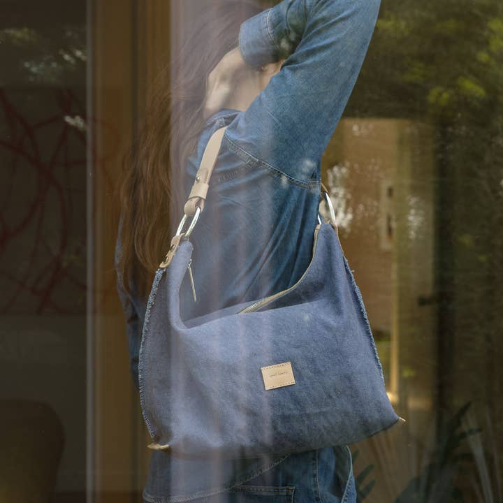 Hana Canvas Hobo Bag in Horizon for wholesale on Faire