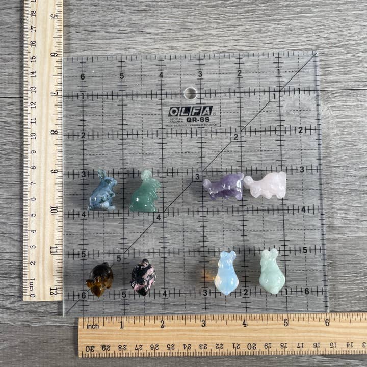 Keystone Crystals - Wholesale Decorative Figurine - Bunny Rabbit Figurine Small Carved Gemstone Figurine5