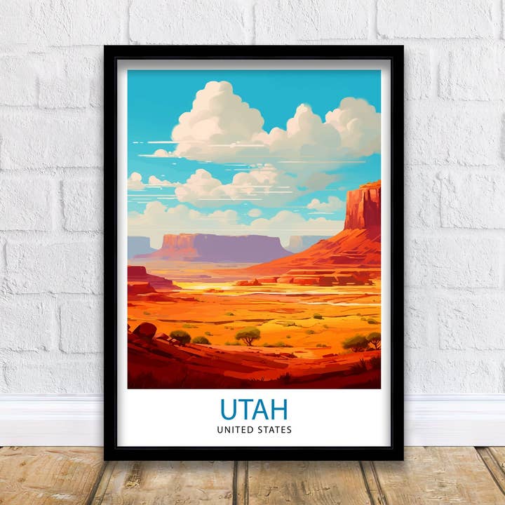 Rejseplakat for Utahs Nationalparker for engroshandel hos InkNPrintz