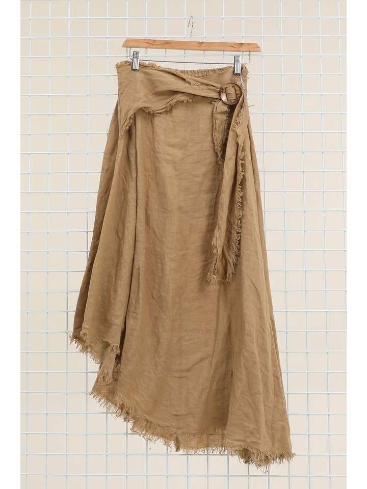 la maison des fibres naturelles - Wholesale Skirt – Women’s - Linen skirt with drawstring 1013 100% linen23