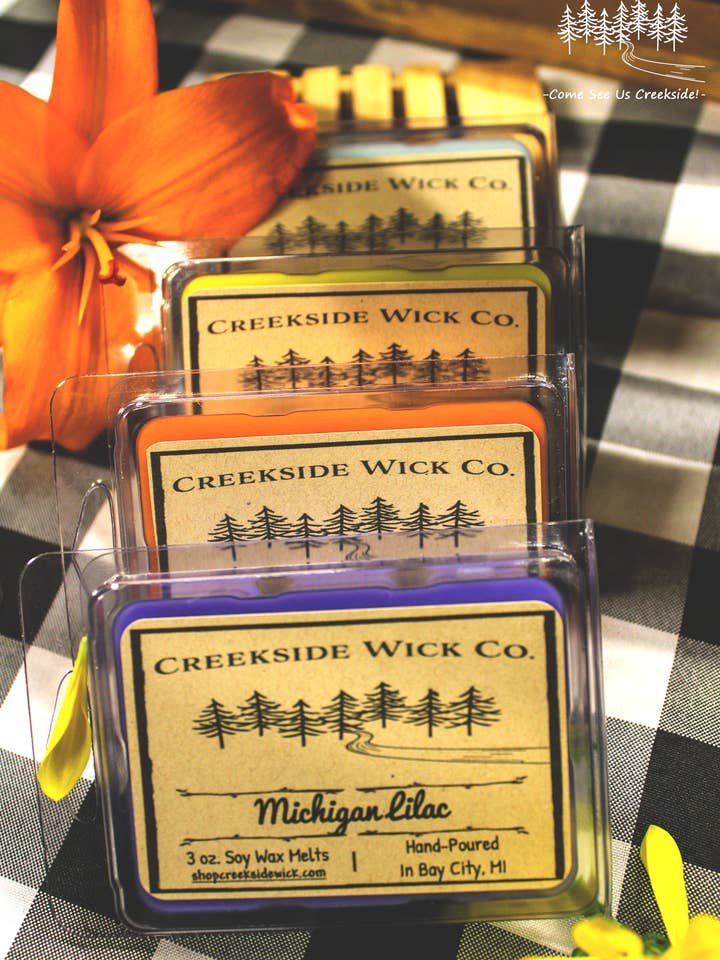 3oz. Soy Wax Melt for wholesale by Creekside Wick Co LLC