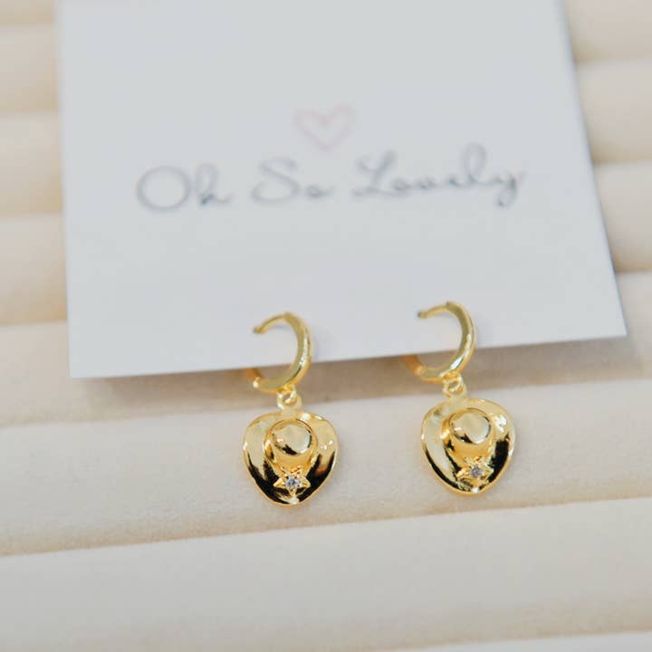 Brincos de Argola com Chapéu de Cowboy por atacado de Oh So Lovely