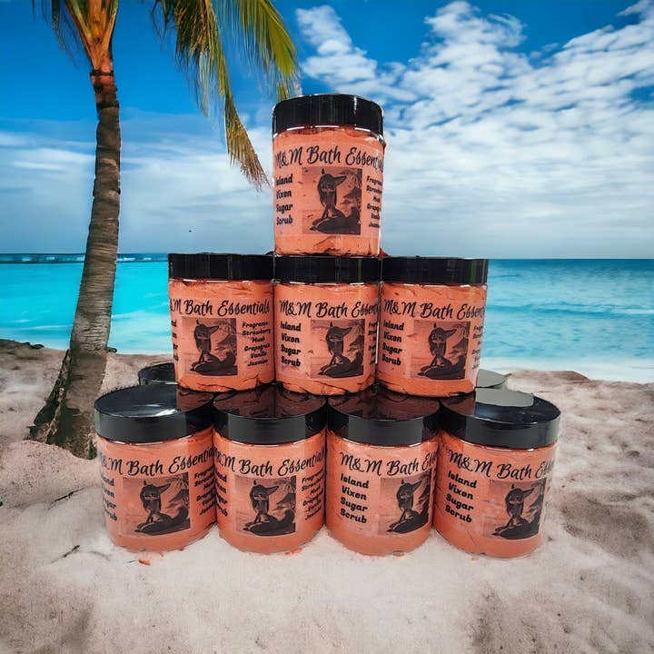 Island Vixen Sugar Scrub | Bird Of Paradise Sugar Scrub for wholesale by Crafted Mayhem