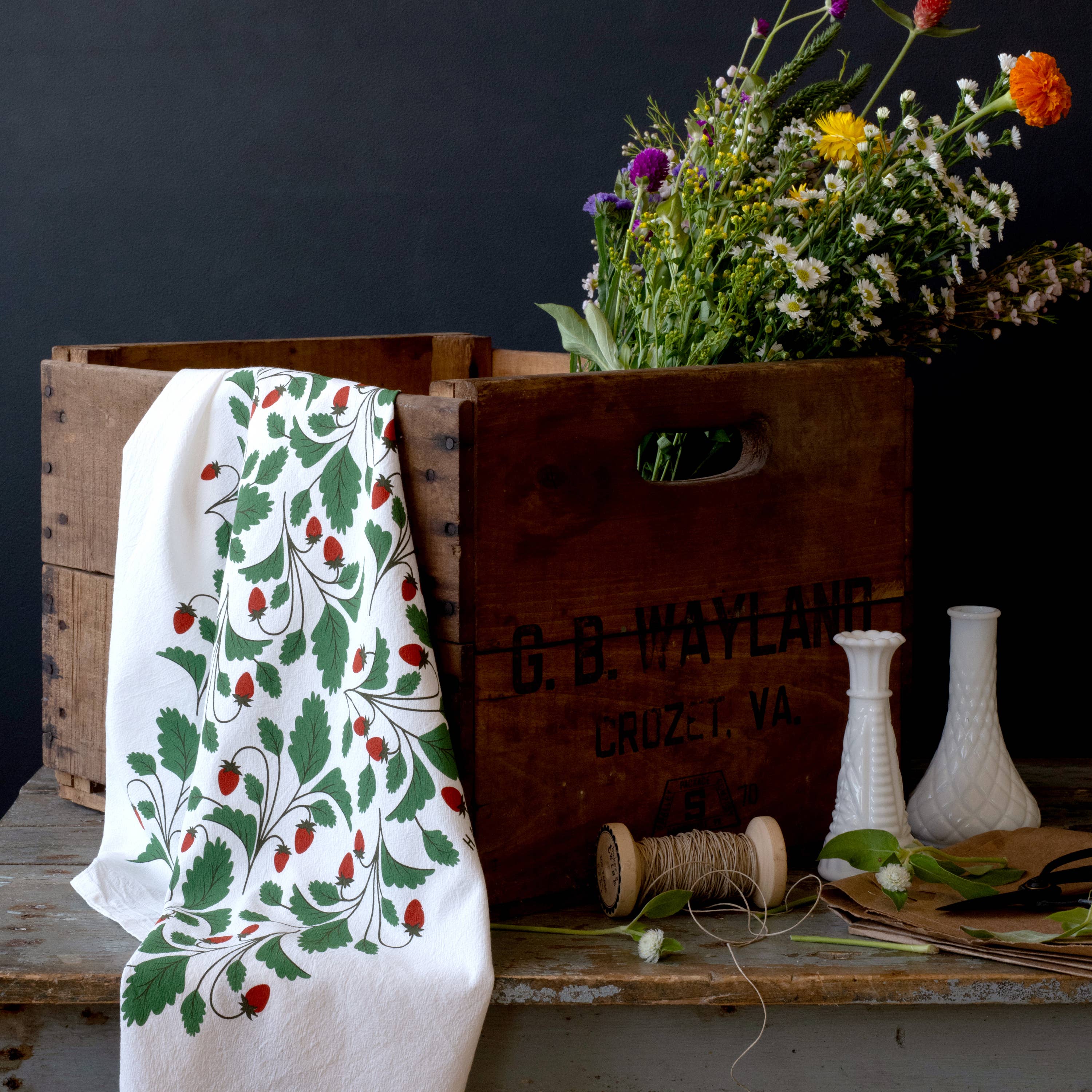 HAZELMADE® Tea Towels + Gifts - Vente Torchons - Torchon Fraise | Décor de Cuisine3