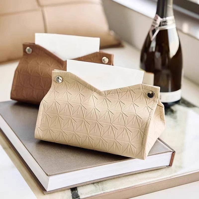 VividLux - Vendita all'ingrosso Scatola portafazzoletti - Scatola porta fazzoletti in pelle semplice6