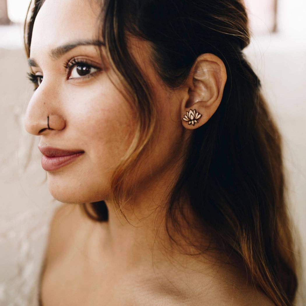 O.S.O. Design Lab - Wholesale Stud/Post Earrings - Lotus Stud Earrings3