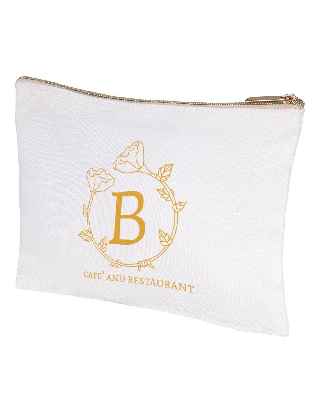 STAR WAY, S.L. – Großhandel Kosmetiktasche – Damen – Kulturbeutel aus weißem Polyester mit goldenem Sublimationsreißverschluss1