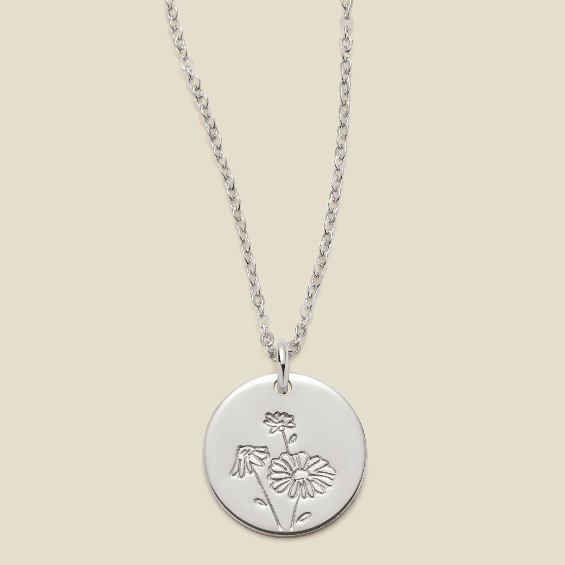 Made By Mary - Wholesale Pendant/Charm Necklace - Birth Flower Necklace - 1/2"11