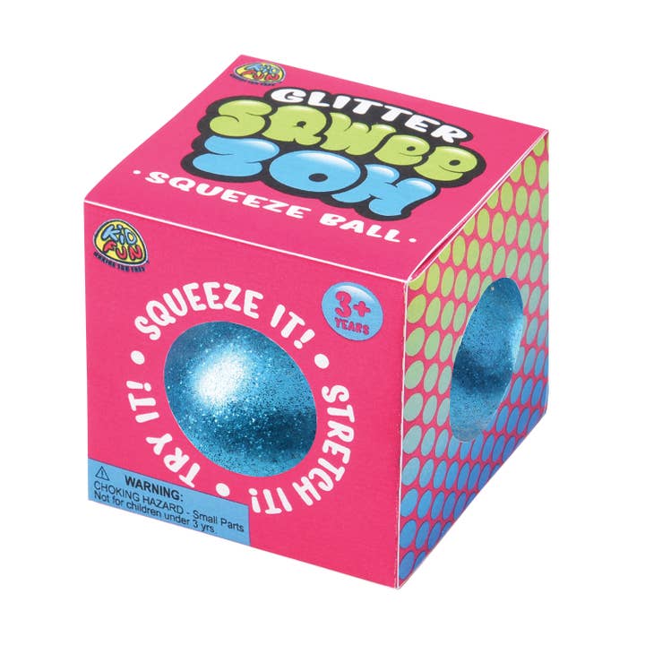 US Toy Company - Wholesale Squishy Toy - Kids & Baby - Glitter Squishy Ball 12-unit Display