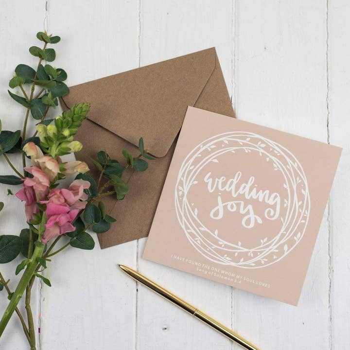 Wedding Joy Card - Song of Solomon 3:4 for wholesale by Hope and Ginger