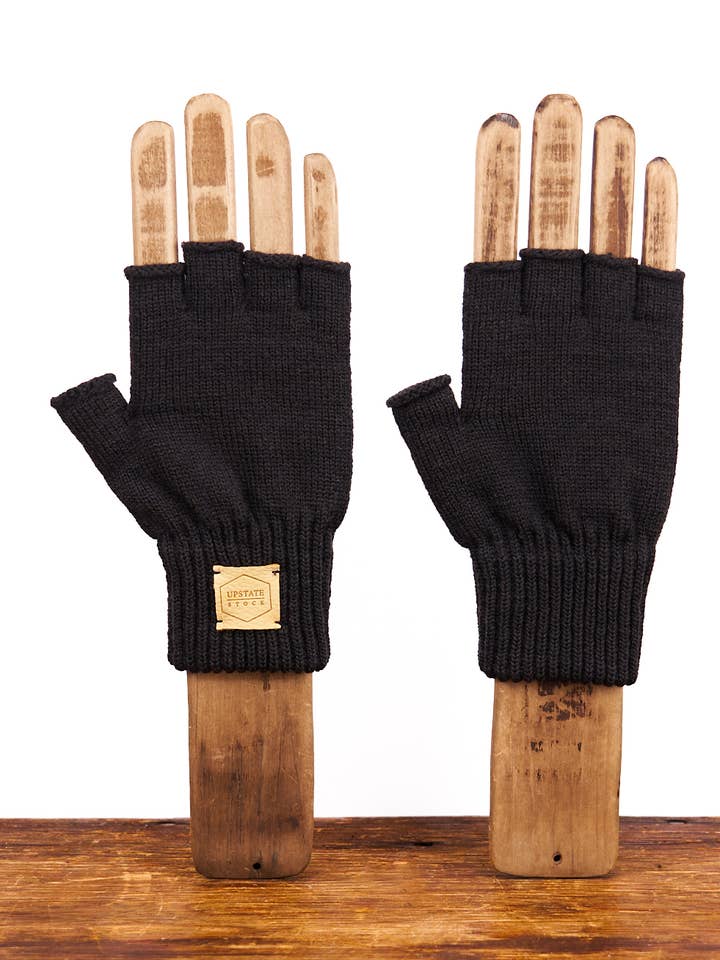 Night Merino Wool Fingerless Glove for wholesale by Upstate Stock