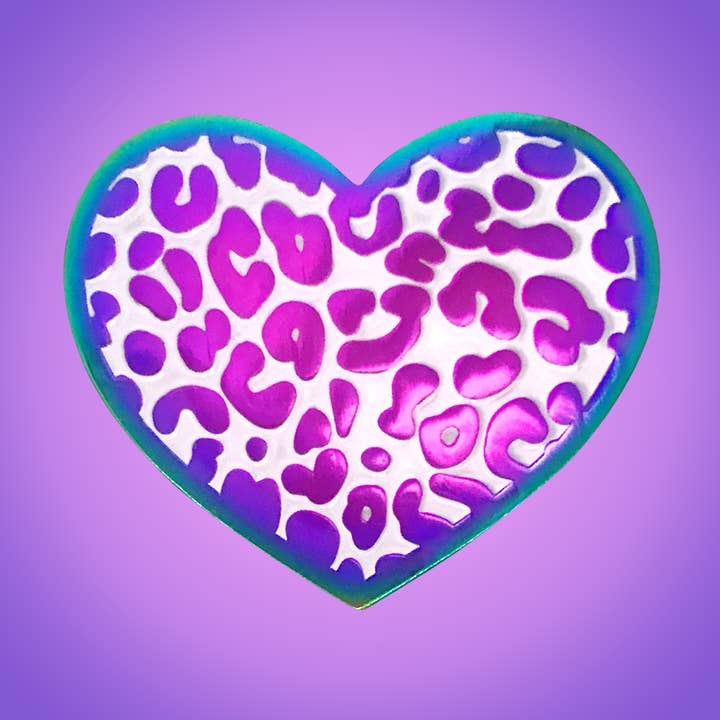 Leopard Hjerte • Hvid revers Pin for engroshandel hos Doo Stuff