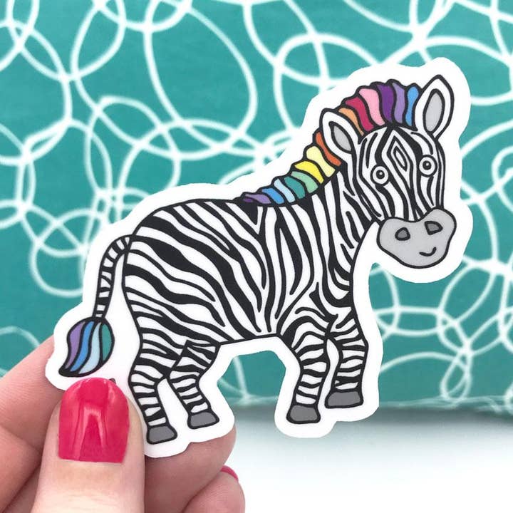 Zippy Zebra Vinyl Sticker * 10% af overskud doneret til velgørenhed for engroshandel hos Sunny Day Designs