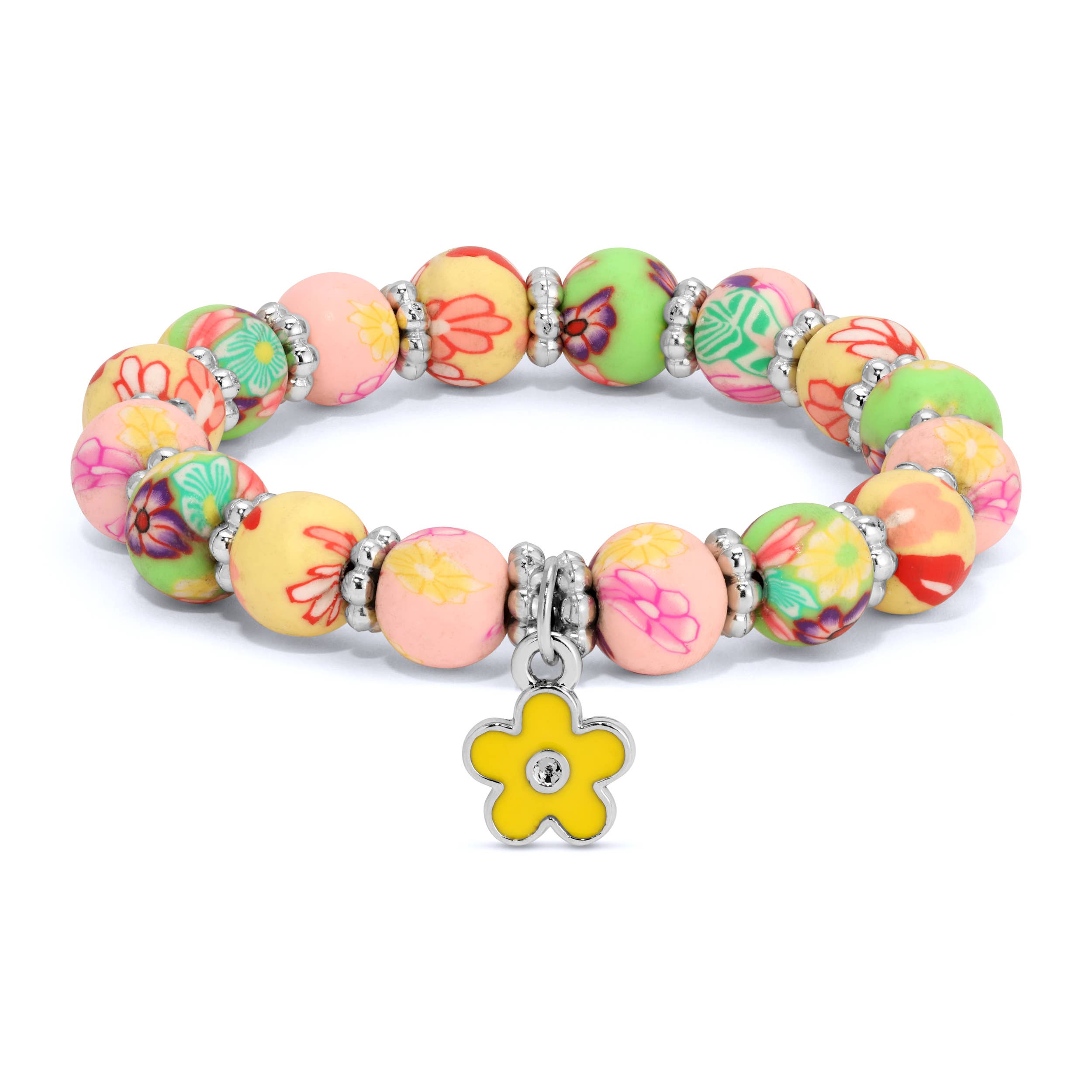 My Fun Colors - Wholesale Beaded Bracelet - Kids - Kids Clay Beaded Stretch Charm Bracelets  |  Fun Styles!7