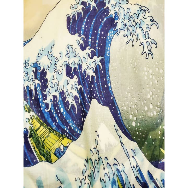 Fashion Scarf World - Wholesale Scarf – Women's - Hokusai's Great Wave Silk Scarf1