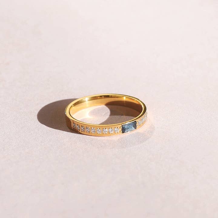 Orban - Half Eternity Pave Gold Ring for wholesale by MeloMelo