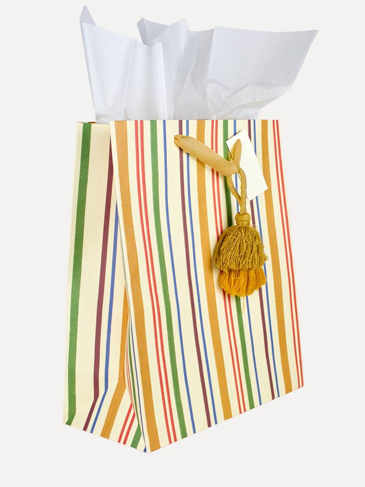 GB, Picnic Blanket Stripes - LG Gift Bag for wholesale by Elum Designs