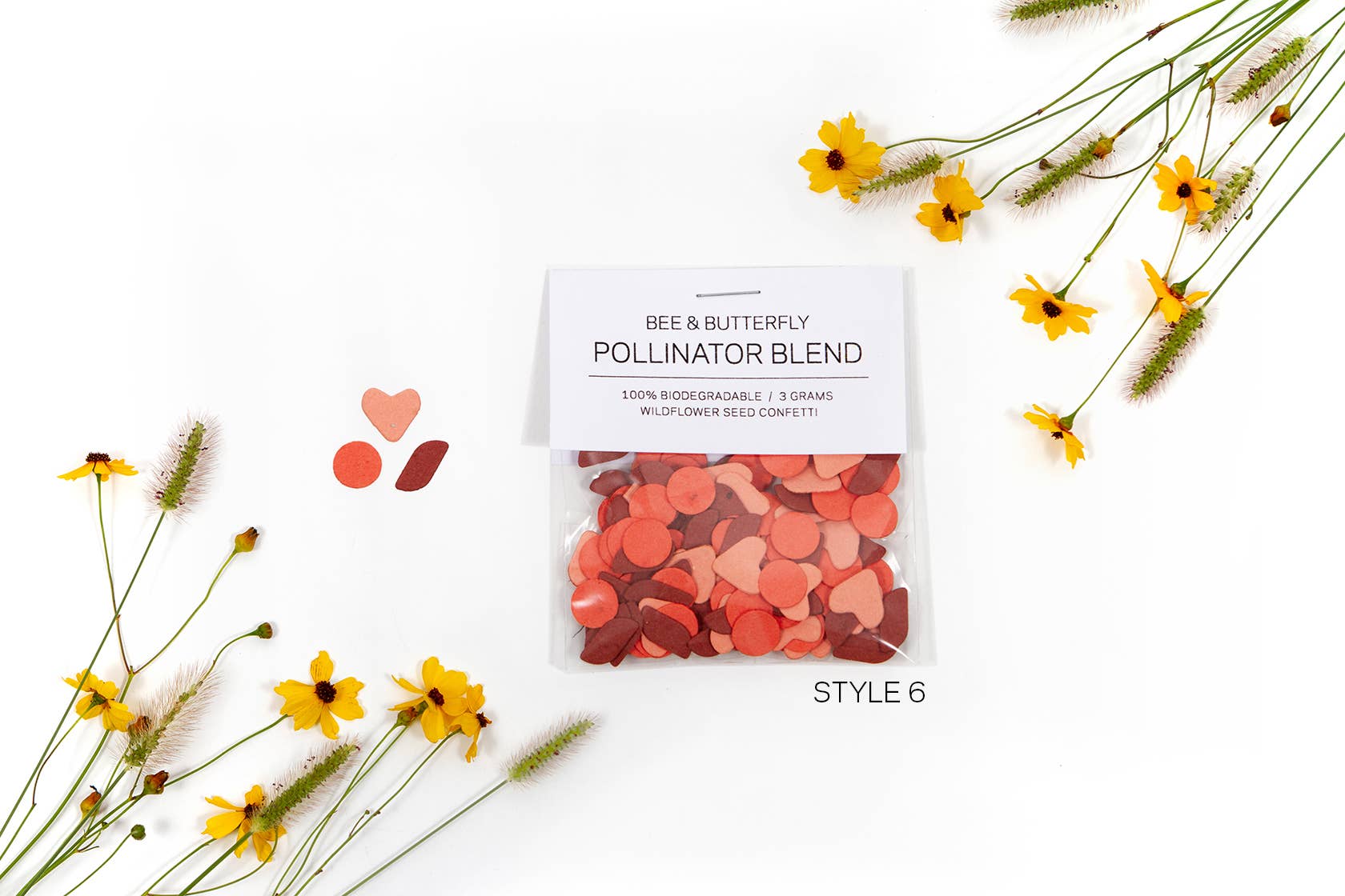 Studio 82° - Wholesale Confetti - Die Cut Wildflower Seed Confetti - Red5