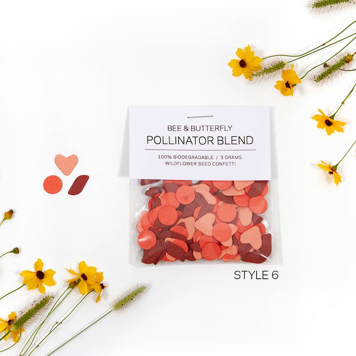 Studio 82° - Wholesale Confetti - Die Cut Wildflower Seed Confetti - Red5