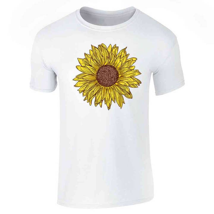 Sunflower Söt Retro Vintage Stil Hippie Boho Unisex Tee för wholesale av Pop Threads