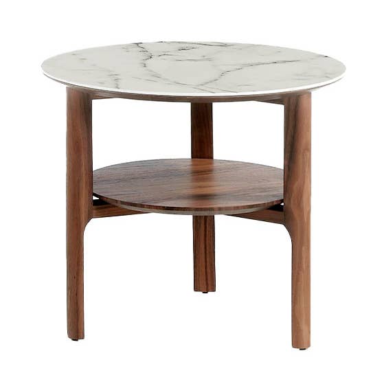 ANGEL CERDA - Wholesale Side Table - Corner table with walnut veneered wood structure 10