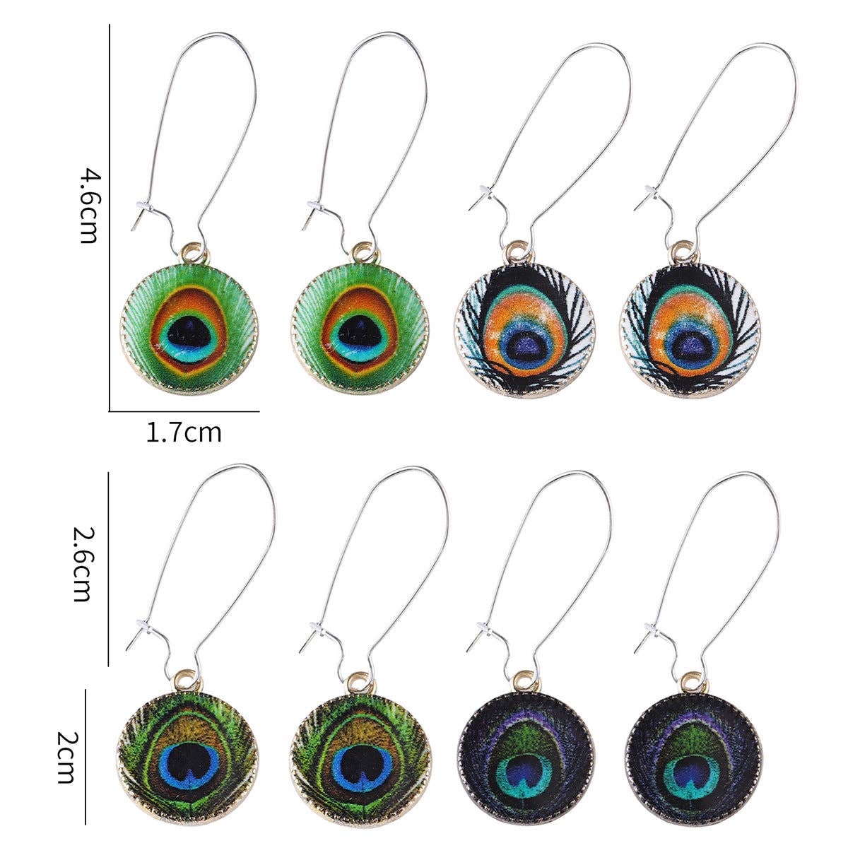 Magia Design - Wholesale Dangle Earrings - Bohemian Peacock Feather Earrings5