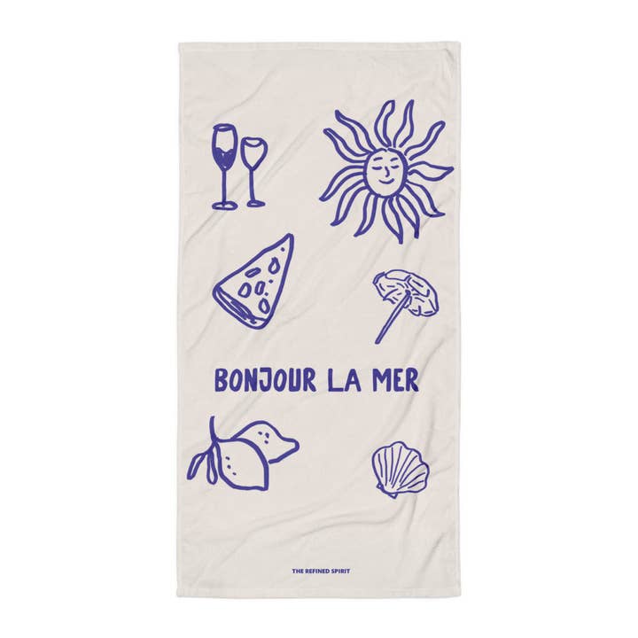 Bonjour la Mer - Handdoek voor wholesale door The Refined Spirit