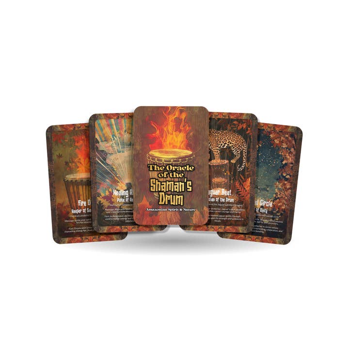 L'Oracolo del Tamburo dello Sciamano – Un Mazzo di Carte Oracolo Rituale – 22 Carte Oracolo – Battito del Cuore dello Spirito e della Cerimonia per la vendita all'ingrosso da parte di IBIZA TAROT