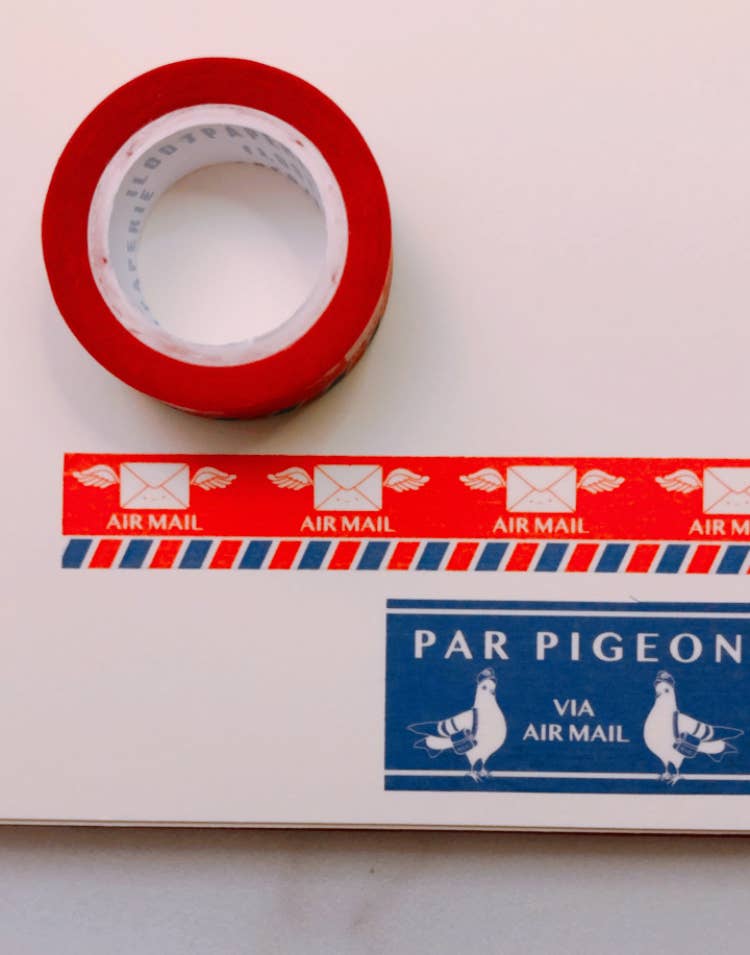 ILOOTPAPERIE - Wholesale Washi Tape - Par Pigeon Blue Airmail Washi Tape2