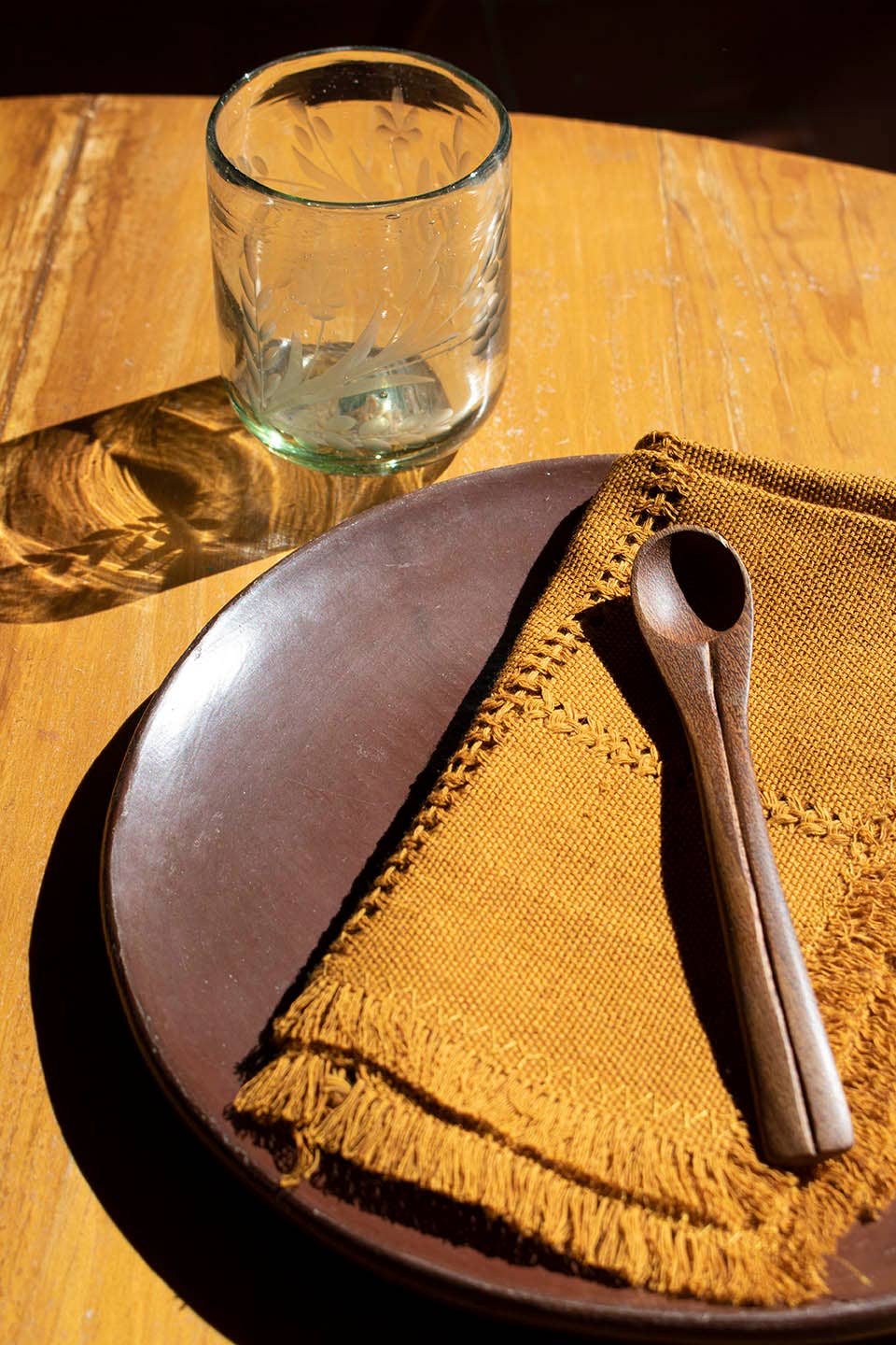 P.I.Project America - Wholesale Dinner & Cloth Napkin - Serviettes en coton tissées à la main - Ocre6