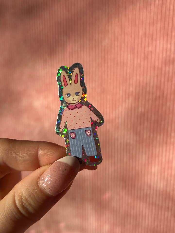 Mini Bunny Sticker for wholesale by Nany Craft Shop