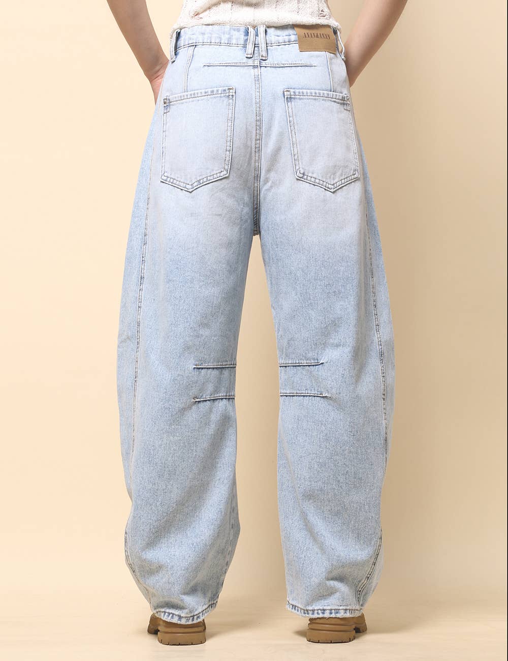 Sweetkama – Engroshandel Jeans - Dame – Damejeans med høj talje og vide ben i tøndeform, Barrel Denim SKP52217