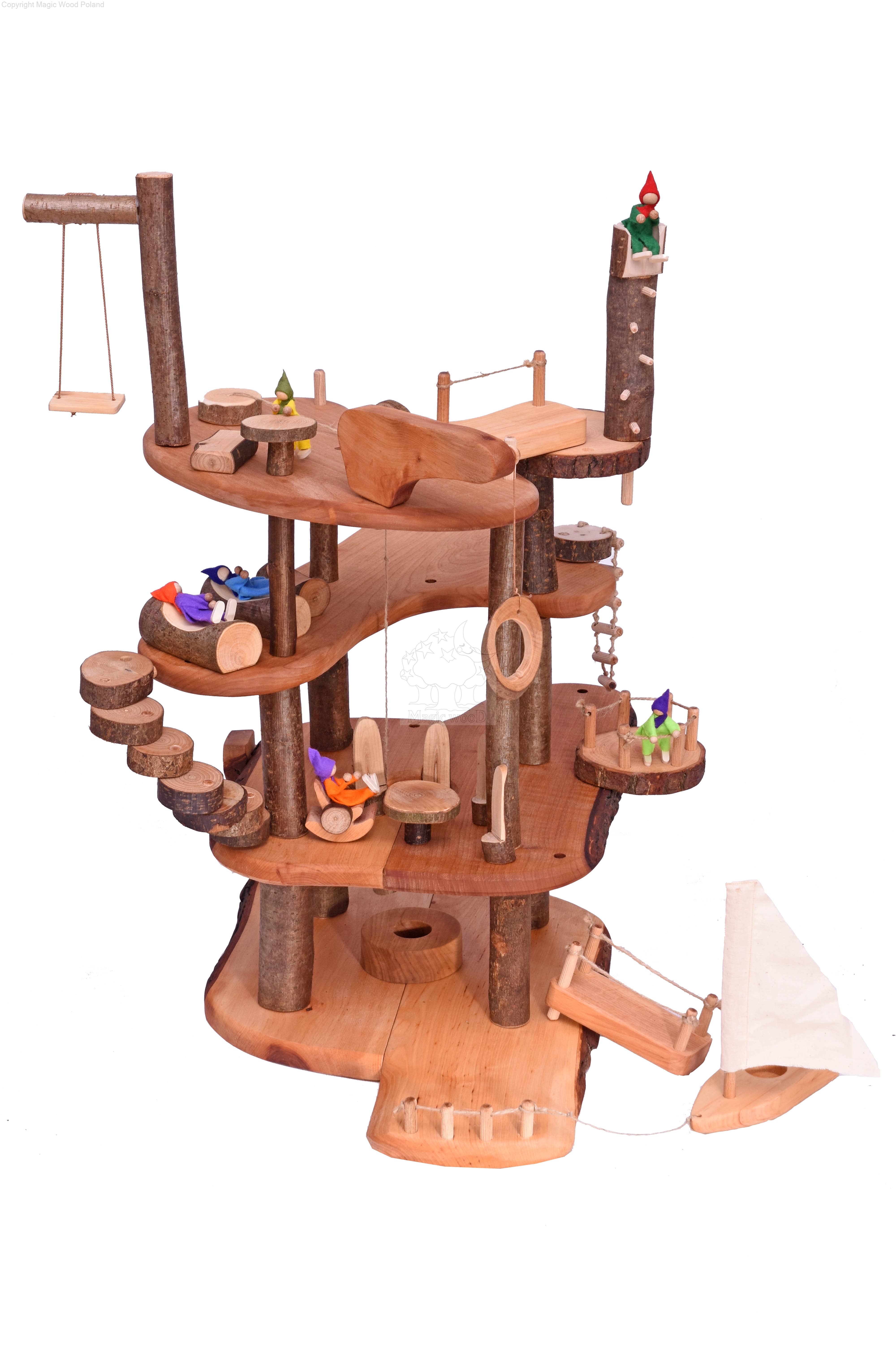 Little Poland Gallery - Wholesale Wood Toy - Kids - Magic Wood Tree House in Parts3