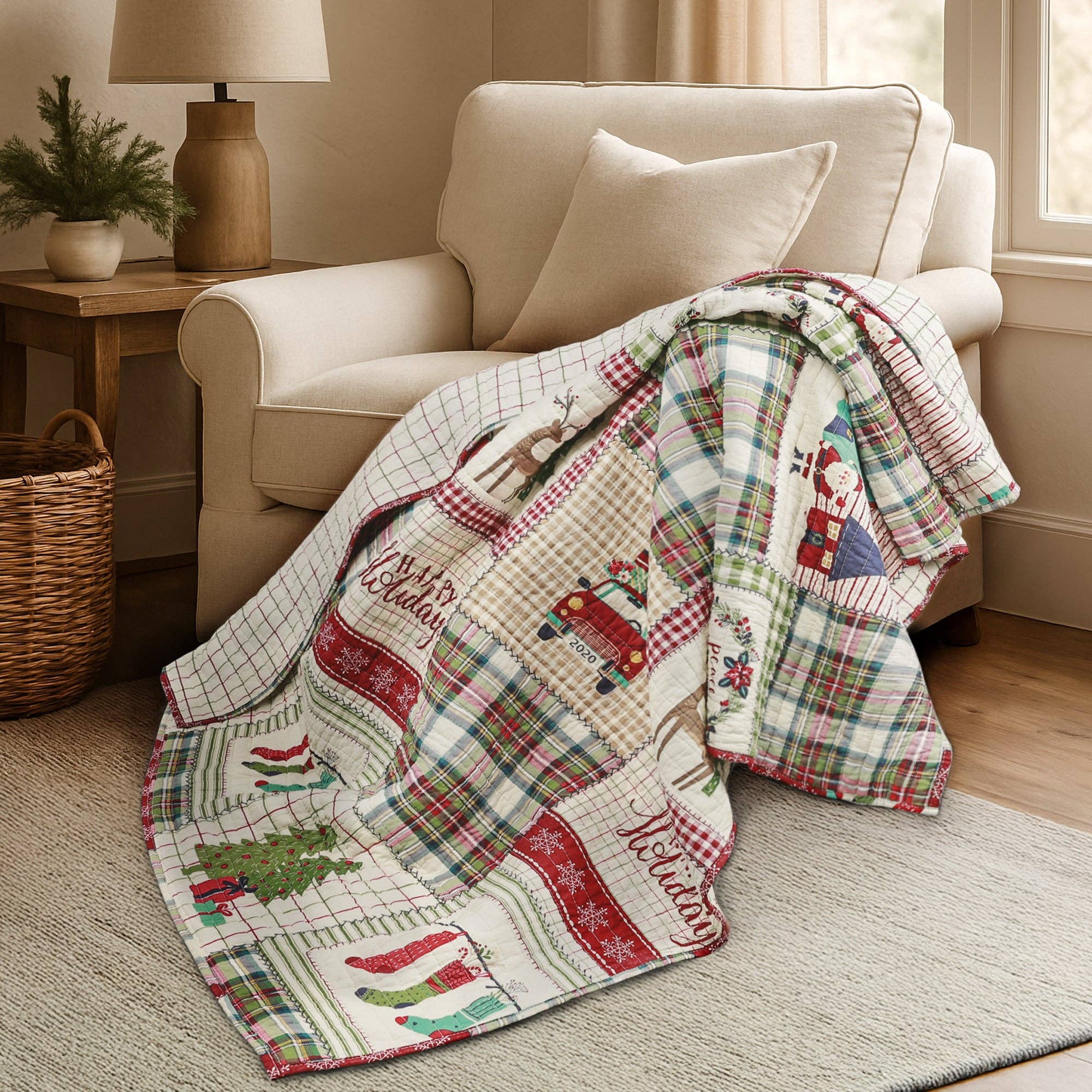 Levtex Home - Wholesale Throw blanket - Home for Christmas Quilted Throw4
