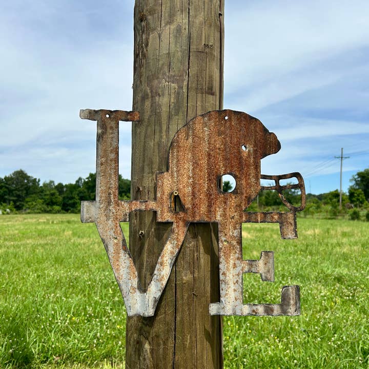 Football Corrugated Tin, Football Metal Sign for wholesale by Slinging Sparks Metal Work LLC