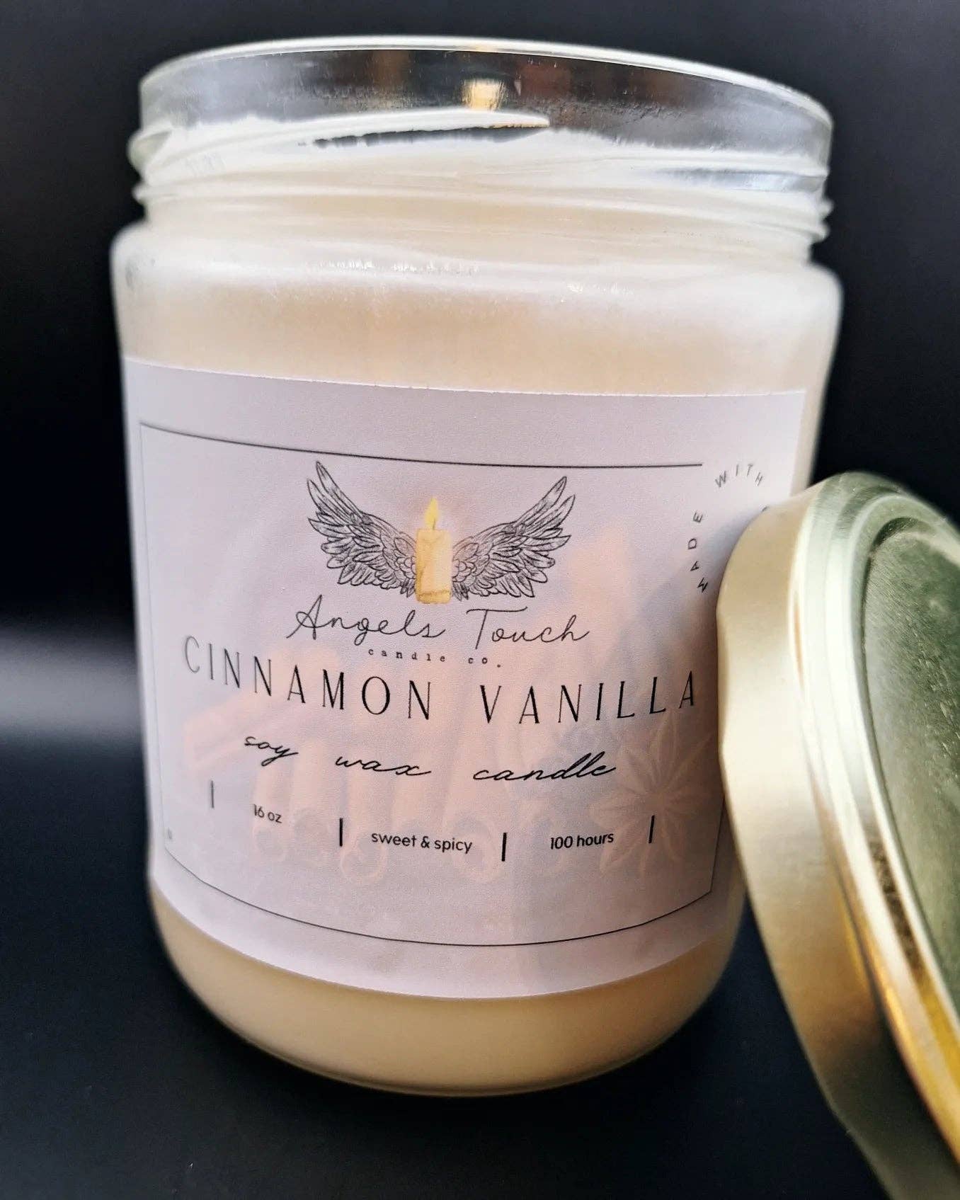 Angels Touch Candle Co. - Wholesale Jar/Filled Candle - Cinnamon Vanilla1