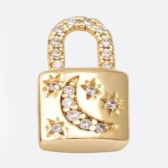 COSMIC LOCK CHARM for wholesale by Goldie Charm Bar