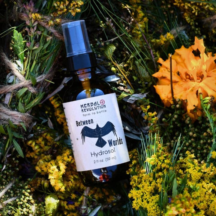 In-between Worlds Hydrosol Spray | Protection+Grounding for wholesale by Herbal Revolution Farm + Apothecary