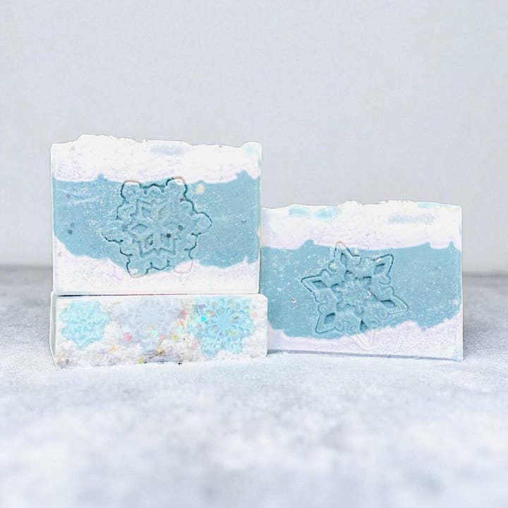 Snow Flurries Goat Milk Soap for wholesale by Sweet Suds Soap Company