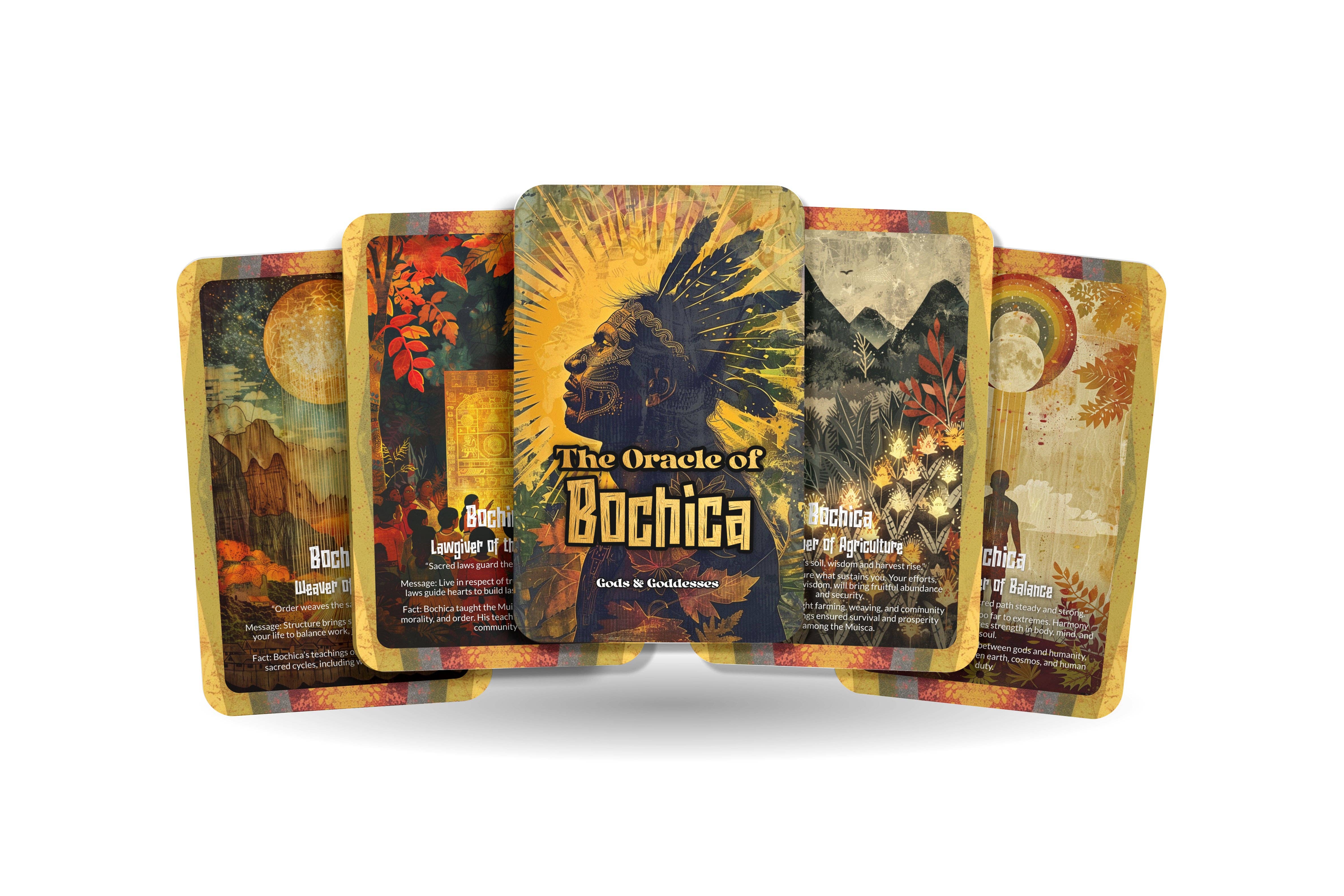 Ibiza Tarot USA - Wholesale Tarot Cards - Oracle of Bochica Teacher God Deck – 22 Cards, Light & Law0