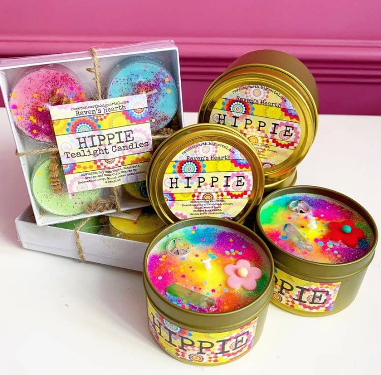 Raven’s Hearth - Wholesale Travel Candles - Hippie Candle | Patchouli, Orange & Rose | Soy | Vegan3