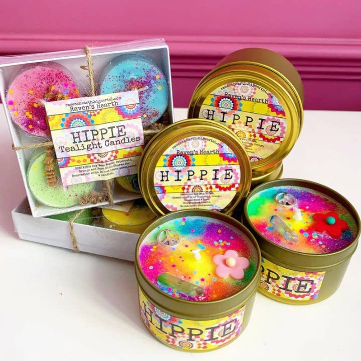 Raven’s Hearth - Wholesale Travel Candles - Hippie Candle | Patchouli, Orange & Rose | Soy | Vegan3
