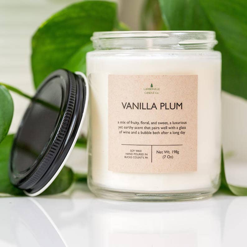 Lumberville Candle Co. - Wholesale Jar/Filled Candle - Vanilla Plum0