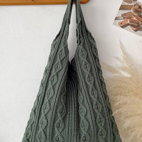 UZ Wholesale Store - Wholesale Tote Bag - Women's - Solid Color Woven Handbags
