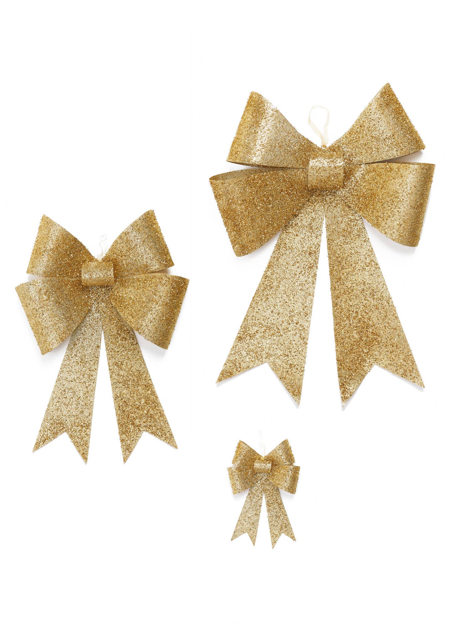 Studio Specialties - Wholesale Christmas Decoration - BOW GOLD GLITTER PVC 10"0