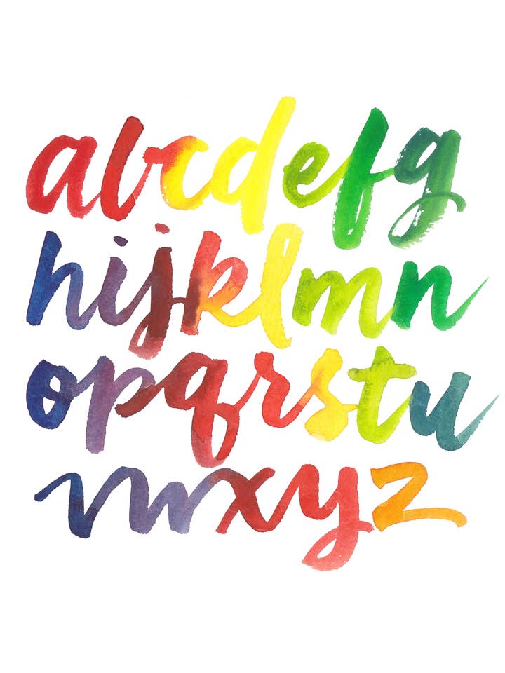 Spectrum Alphabet Print for wholesale by Christopher Rouleau