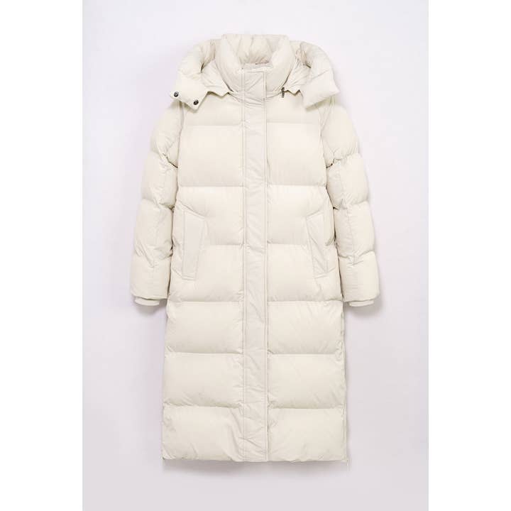 Piumino Lungo Trapuntato con Cappuccio Rimovibile FC7580 per la vendita all'ingrosso da parte di Copperose