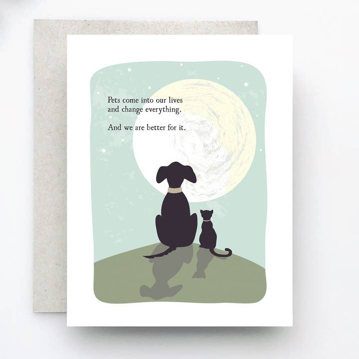Pets Change Everything Carte de vœux pour perte pour la vente par Merrily Paper