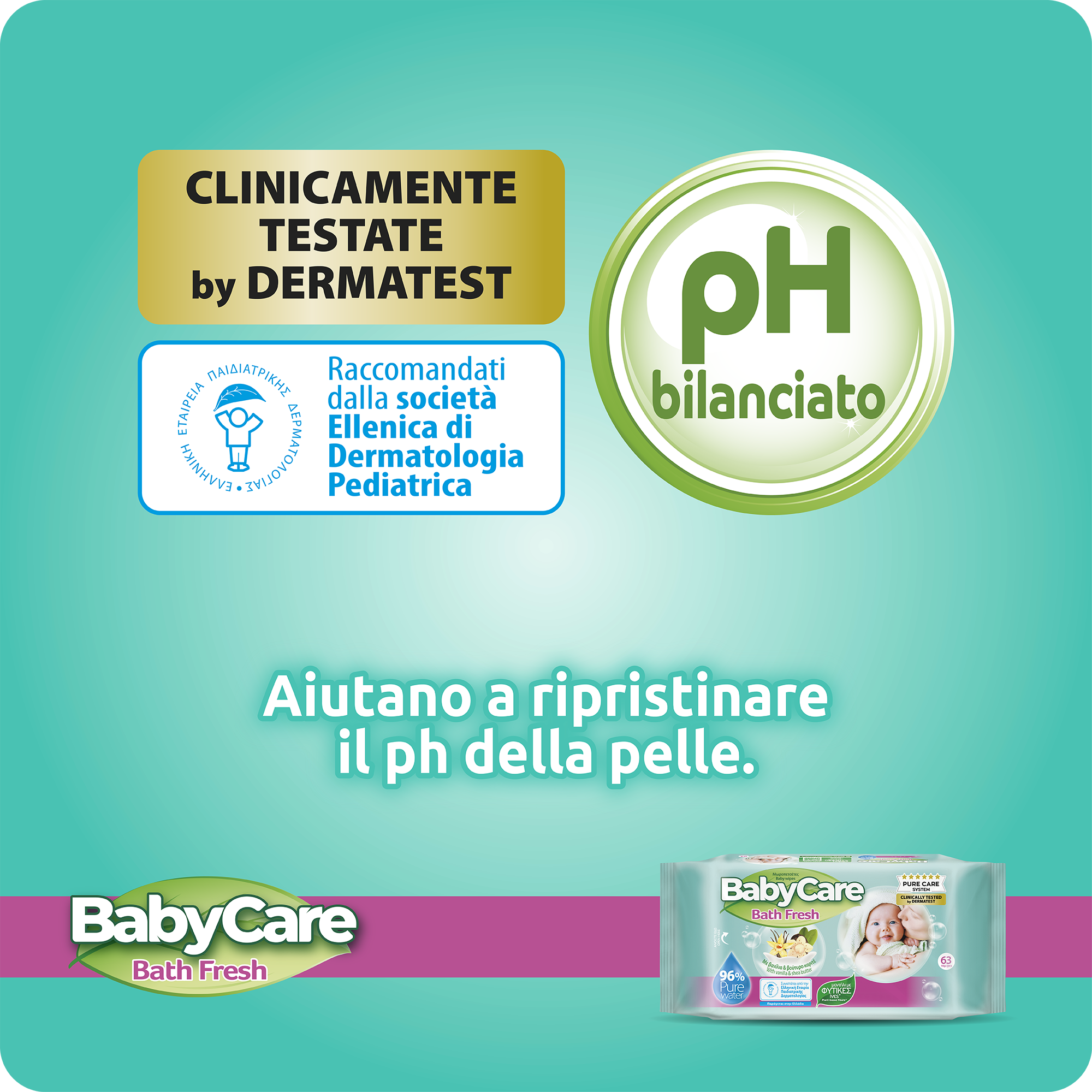 Babylino – Toalhitas para rosto e corpo – Bebé por atacado – Lenços Babycare Aqua Pure com Manteiga de Karité, 54 unidades4