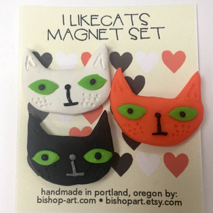 bishopart – Íman por atacado – Conjunto de ímã I Like Cats2